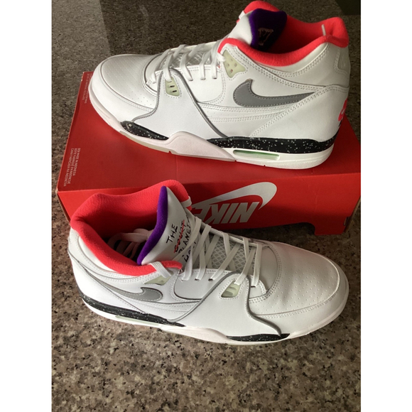 Nike Air Flight ‘89 Size: 12 Color: White / Silver / White main image 7